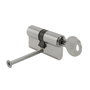 WOLFPACK LINEA PROFESIONAL Cylindre de Sécurité 30x30 mm Levier Long 13,5 mm Nickelé avec 5 Clés
