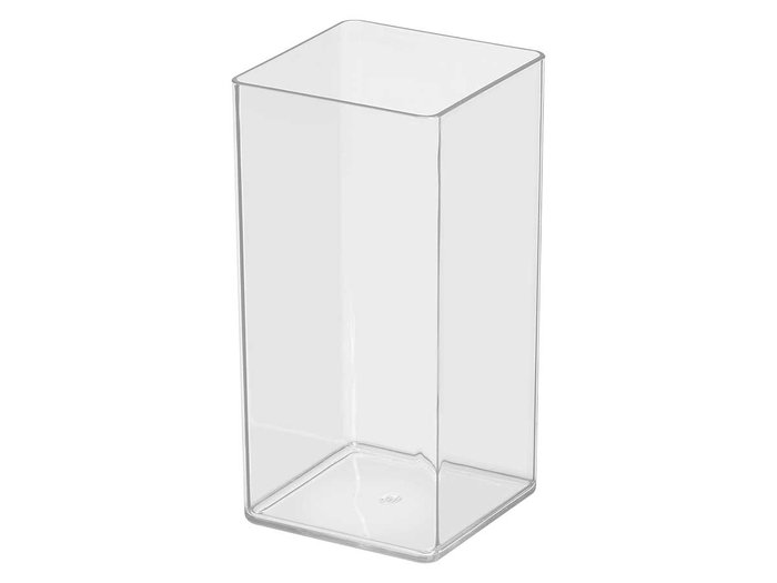 GIFTDECOR Vase Carré en Acrylique Transparent 12x12x25cm