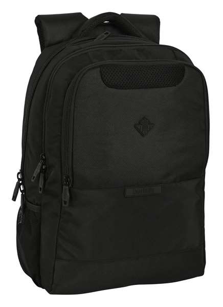 Safta Mochila - Sac à dos pour ordinateur portable 15,6 pouces Real Betis Balompie Premium, 30 x 43 x 16 cm, nylon 900D et PU, noir