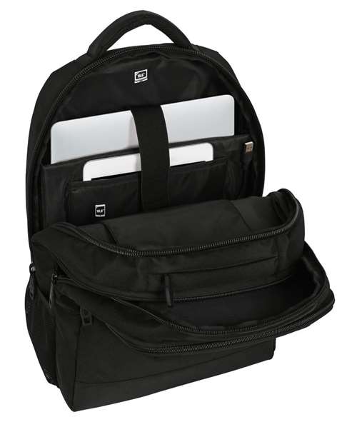 Safta Mochila - Sac à dos pour ordinateur portable 15,6 pouces Real Betis Balompie Premium, 30 x 43 x 16 cm, nylon 900D et PU, noir