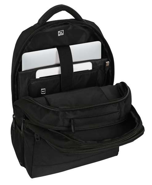 Safta Mochila - Sac à dos pour ordinateur portable 15,6 pouces Real Betis Balompie Premium, 30 x 43 x 16 cm, nylon 900D et PU, noir