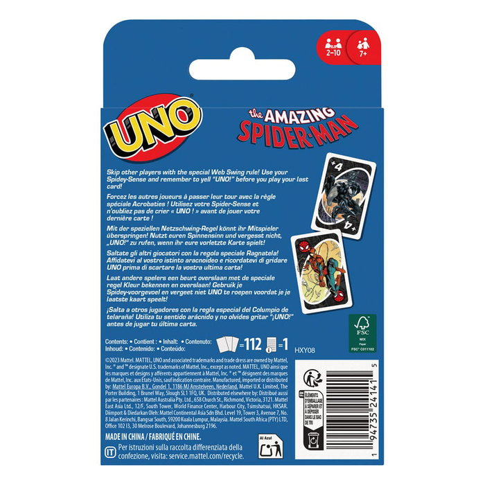 Mattel UNO Spiderman Marvel Mattel UNO Spiderman Marvel