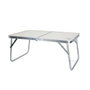 Colorbaby Table de Camping Pliable Blanche en Aluminium