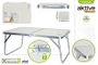 Color Baby - Table de camping pliable en aluminium blanc 60 x 40 x 25 cm, 3 ans+