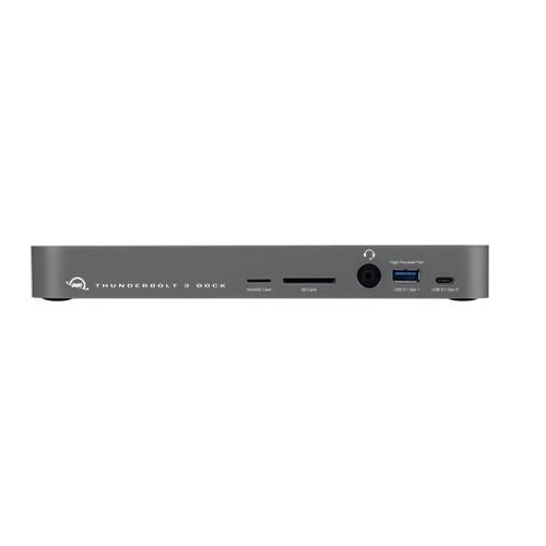 OWC Station d'accueil Thunderbolt 3 avec 14 ports (USB 3.1, Mini DisplayPort, Ethernet), alimentation 85 W pour PC et Mac - Gris Sidéral