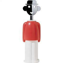 Alessi Tire-bouchon Alessandro Mendini Rouge/Blanc