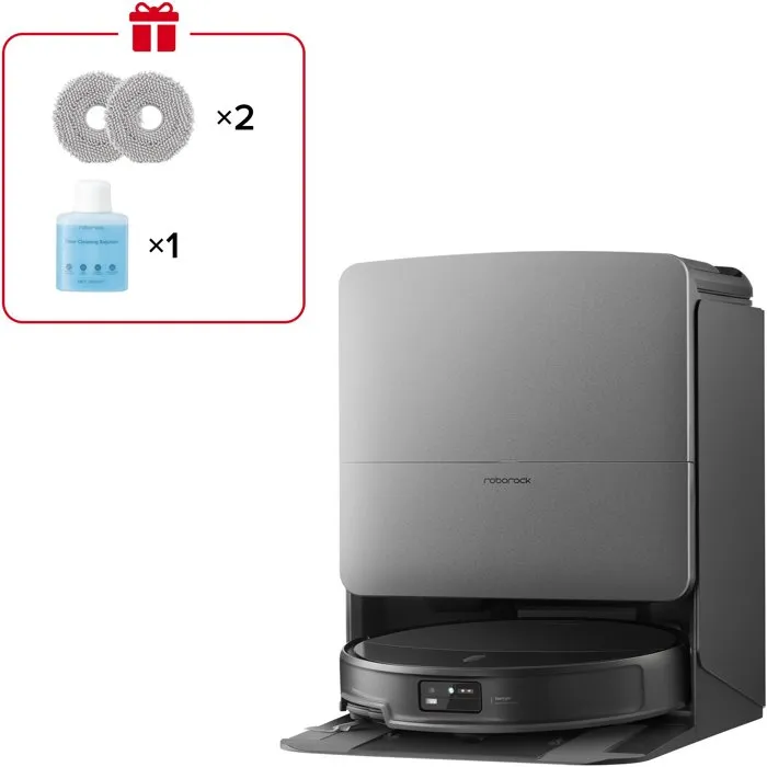 Roborock Saros 20X - Aspirateur robot laveur 36000 Pa, lavage eau chaude 100°C, AdaptiLift 3.0, 180 min autonomie, navigation StarSight 2.0