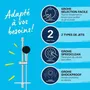 GROHE Vitalio Start 110 26952001 - Ensemble de douche avec pommeau 2 jets, barre 60 cm, flexible 1.75 m et tablette - Economie d'eau - Chromé
