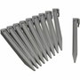 Nature Ancres pour bordure de jardin - Gris - Lot de 10