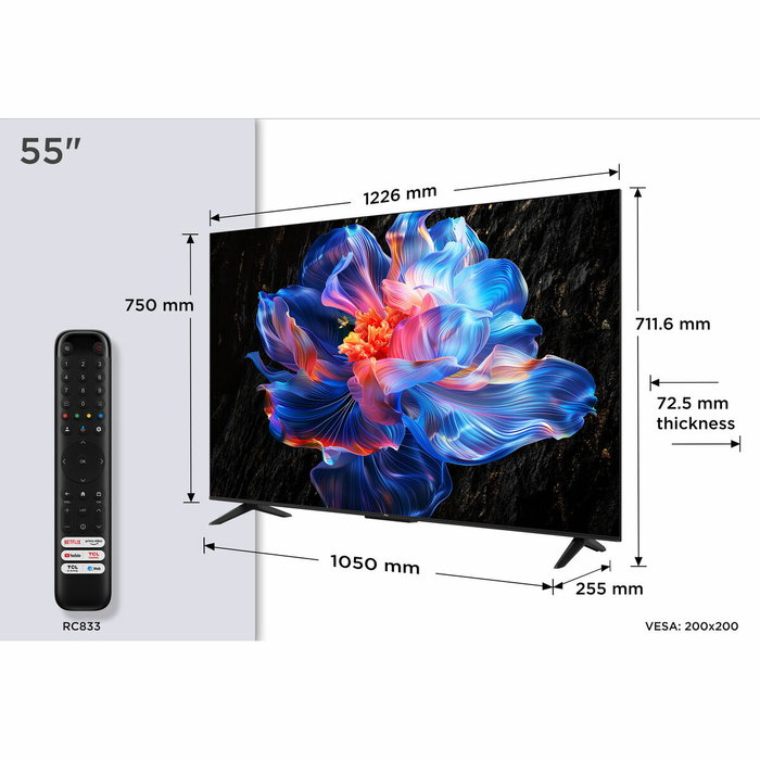 TV intelligente TCL 55P6K 55" 4K Ultra HD LED HDR