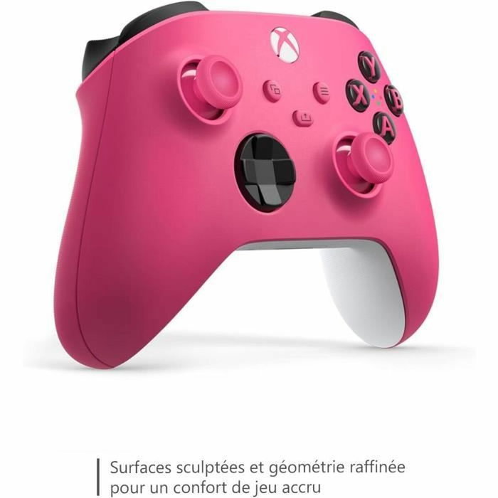 Microsoft Manette sans fil Xbox - Rose et blanc