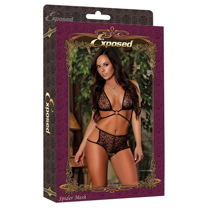 Ensemble de Lingerie Exposed Noir (L/XL)