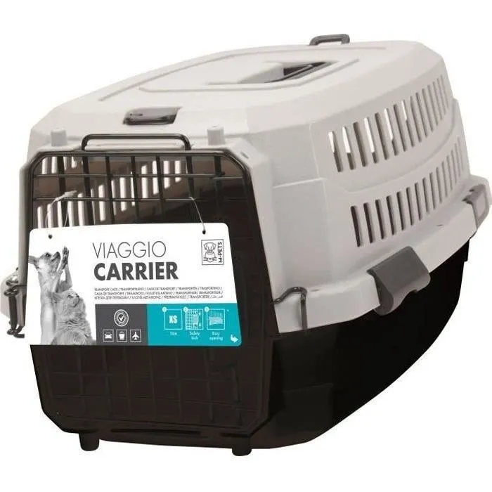 M-PETS Caisse de transport pour chien Viaggio Carrier M - 68x47.6x45 cm - Noir et gris - Légère et solide - Plastique M-PETS Caisse de transport pour chien Viaggio Carrier M - 68x47.6x45 cm - Noir et gris - Légère et solide - Plastique