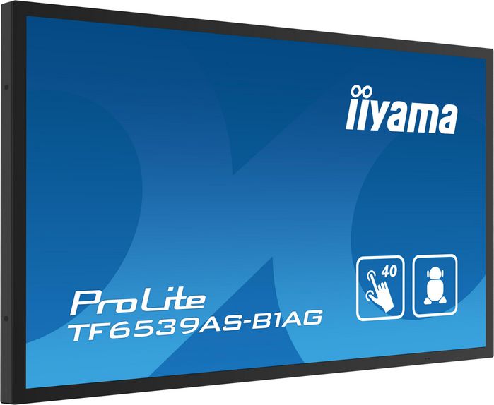 iiyama Écran tactile interactif de 65 pouces (165 cm) PCAP, dalle 4K UHD 3840x2160, Android 11, anti-reflets, multi-touch 40 points, VESA