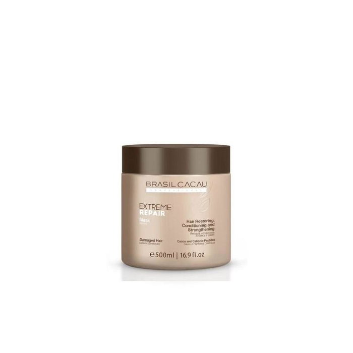 Brasil Cacau Masque Réparateur Extrême - Pour cheveux très abîmés, 500 ml - Réparation, force et brillance Brasil Cacau Masque Réparateur Extrême - Pour cheveux très abîmés, 500 ml - Réparation, force et brillance