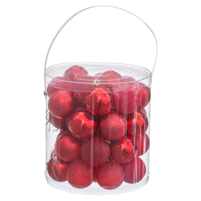 BigBuy Home Boules de Noël Rouge Plastique Ø 5 cm (40 Unités) BigBuy Home Boules de Noël Rouge Plastique Ø 5 cm (40 Unités)