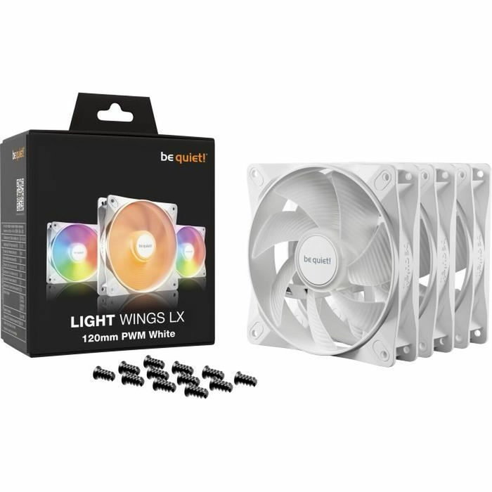 be quiet! Light Wings LX 120 mm PWM White Triple Pack be quiet! Light Wings LX 120 mm PWM White Triple Pack