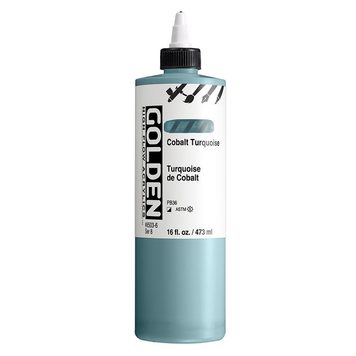 Golden Peinture Acrylique High Flow Turquoise Cobalt 473 ml Golden Peinture Acrylique High Flow Turquoise Cobalt 473 ml
