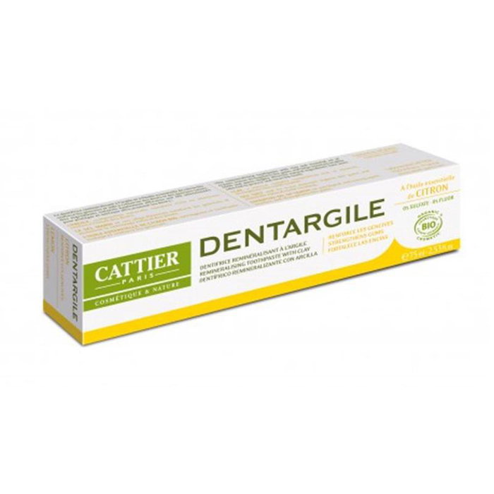 Cattier Dentifrice Dentargile à la chaux 75 ml - Fraîcheur et nettoyage naturel des dents Cattier Dentifrice Dentargile à la chaux 75 ml - Fraîcheur et nettoyage naturel des dents