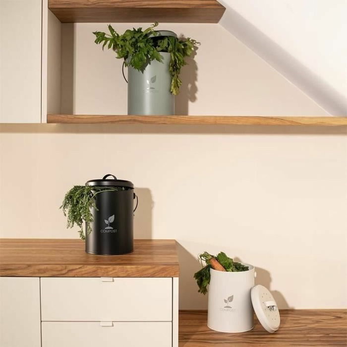 Livoo Seau à compost de cuisine MES154N - 6 L Livoo Seau à compost de cuisine MES154N - 6 L