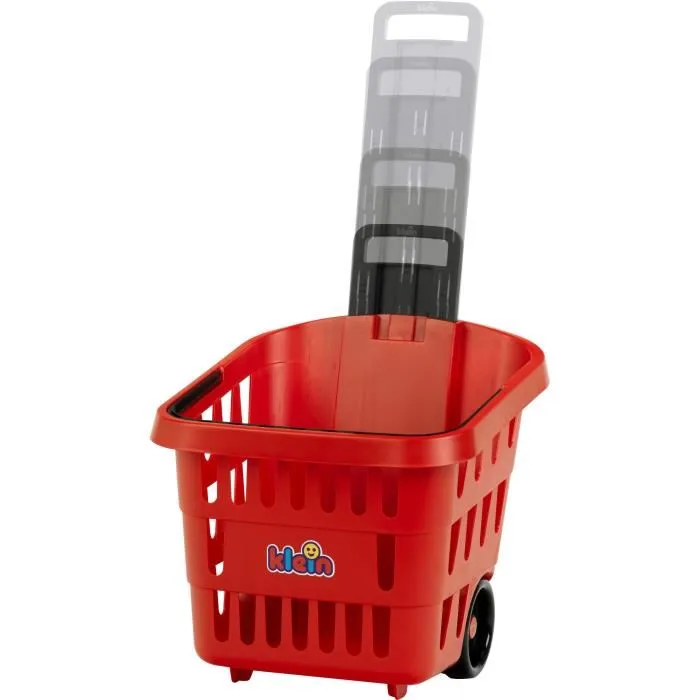 Klein Panier de Courses à Roulettes My Market 7248 - Panier Jouet pour Enfant à Partir de 2 Ans, Léger et Résistant, Poignée Télescopique