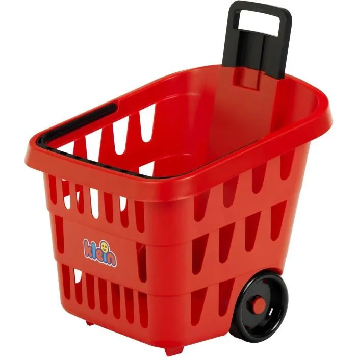 Klein Panier de Courses à Roulettes My Market 7248 - Panier Jouet pour Enfant à Partir de 2 Ans, Léger et Résistant, Poignée Télescopique