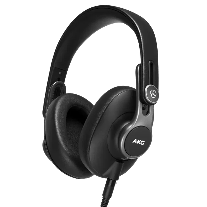 AKG K371 Casque Audio Filaire Circumaural Pliable, Noir, Pour Studio