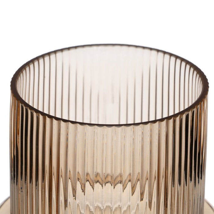 BigBuy Home Vase Marron Verre 15 x 15 x 16 cm
