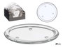 GIFTDECOR PORTAVELAS GRANDE REDONDO CRISTAL