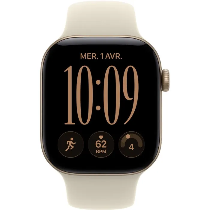 Apple Watch Series 12 GPS + Cellular - 42mm - Aluminium Light Gold - Bracelet Sport Sand S/M