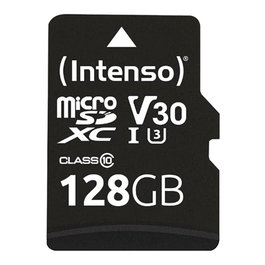 Intenso Tarjeta Memoria Micro SD 128 Go Professionnelle UHS-I Classe 10 V30 + Adaptateur SD