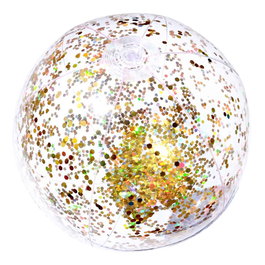 Jet Lag Ballon gonflable transparent avec confetti doré 35 cm