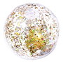 Jet Lag Ballon gonflable transparent avec confetti doré 35 cm