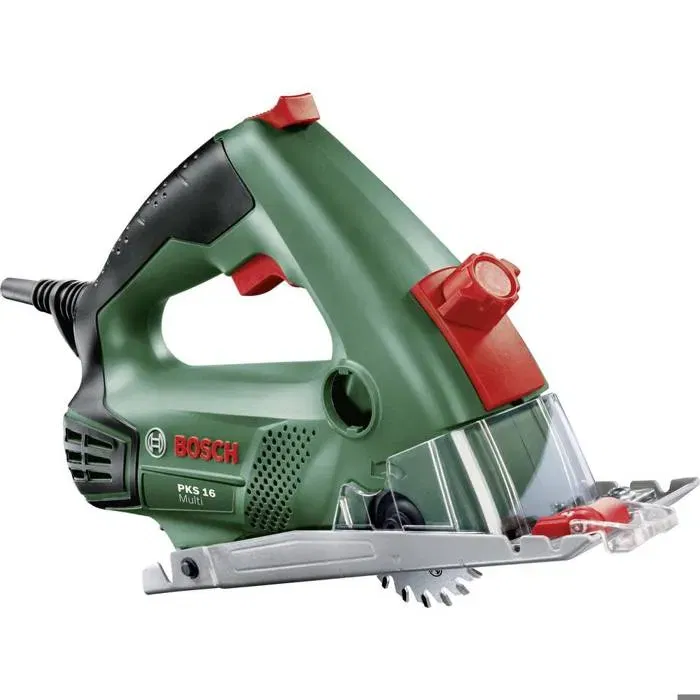 Bosch Scie circulaire plongeante PKS16 Multi 400W - Vitesse 6400 tr/min - Profondeur de coupe 16 mm - Livrée avec 3 lames