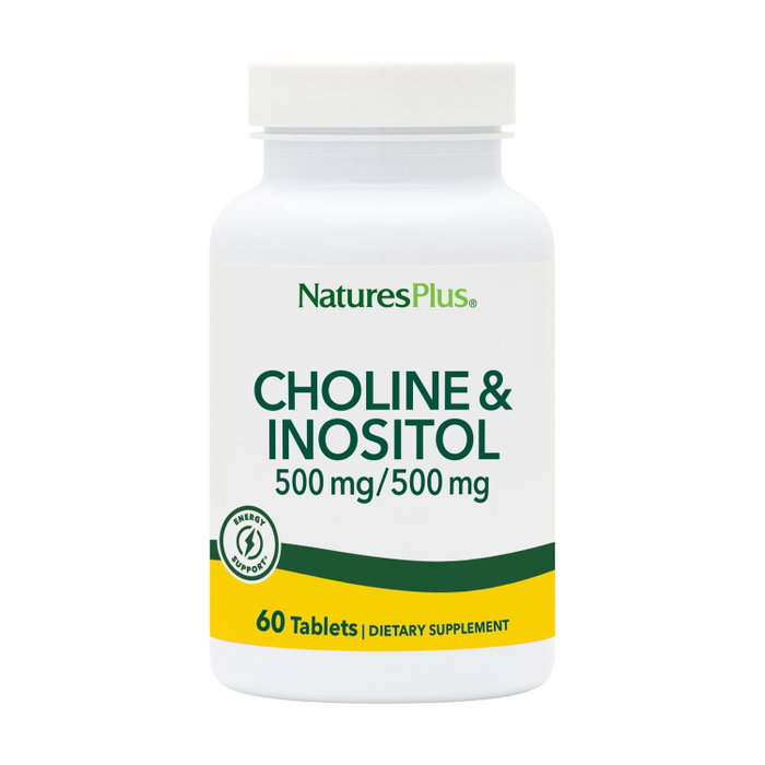 Natures Plus Colina + Inositol 500mg 60 comprimés Natures Plus Colina + Inositol 500mg 60 comprimés