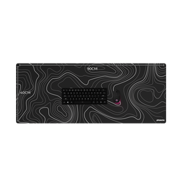 Phoenix technologies Alfombrilla Stratos Tapis de souris grand format 90x40 cm, surface cuir PU, base liège, design topographique