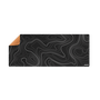 Phoenix technologies Alfombrilla Stratos Tapis de souris grand format 90x40 cm, surface cuir PU, base liège, design topographique