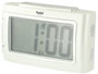 SAMI Réveil LCD rectangulaire blanc avec chiffres XL et lumière verte