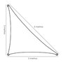 SATURNIA Voile d'ombrage triangulaire grise 5,0 x 5,0 m