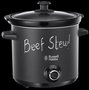 Russell Hobbs 24180-56 Autocuiseur (Mijoteuse) à Cuisson Lente Ardoise - 3,5 Litres