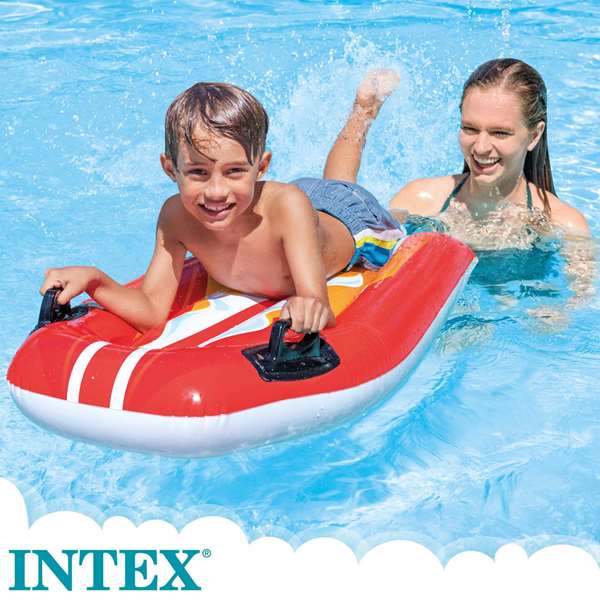 Intex Joy Rider - Planche de surf gonflable avec poignées - 112x62 cm - Modèles assortis