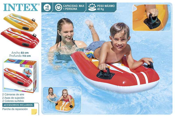 Intex Joy Rider - Planche de surf gonflable avec poignées - 112x62 cm - Modèles assortis