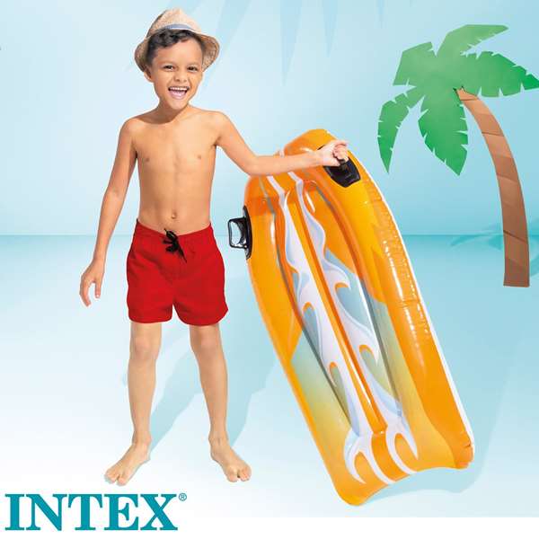 Intex Joy Rider - Planche de surf gonflable avec poignées - 112x62 cm - Modèles assortis