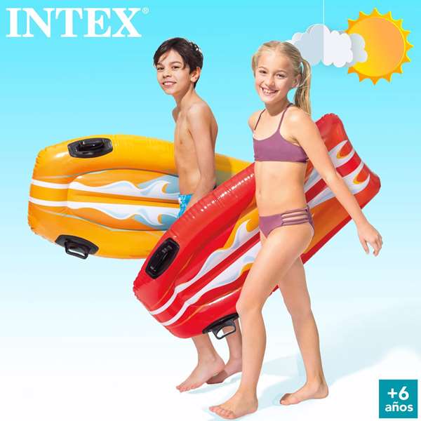 Intex Joy Rider - Planche de surf gonflable avec poignées - 112x62 cm - Modèles assortis