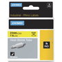Dymo Rhino Manchon Thermorétractable 24 mm x 1,5 m noir sur jaune