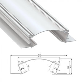 Profilé Aluminium VEDA 2,02 m - Anodisé Argent