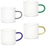 Home Deco Factory Tasse Espresso avec Anse, 80 ml, Couleurs Assorties