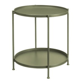 GIFTDECOR Table Auxiliaire Ronde Double Verte