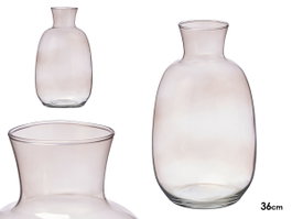 GIFTDECOR Vase en Cristal Gris 37cm