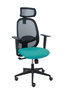 Piqueras y Crespo Silla de oficina Cilanco, Turquoise et Negro